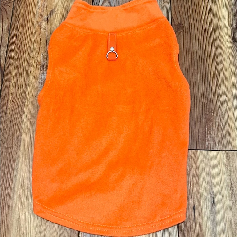 XL Bright Orange Fleece Dog Vest.  Dog/Cat Sweater NWOT